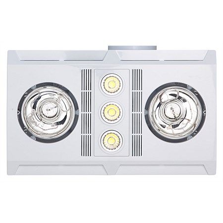 Martec Profile Plus 2 Heat 3 in 1 Bathroom Heater Exhaust Fan & Lights White