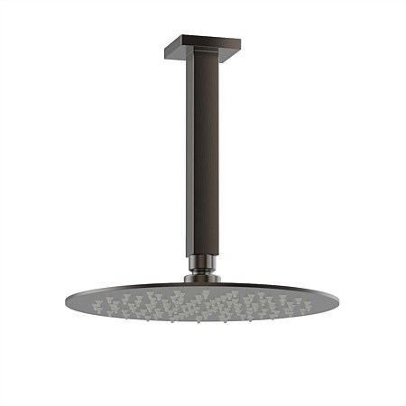Progetto Venice Round 250mm Ceiling Mounted Rainhead Brushed Gunmetal