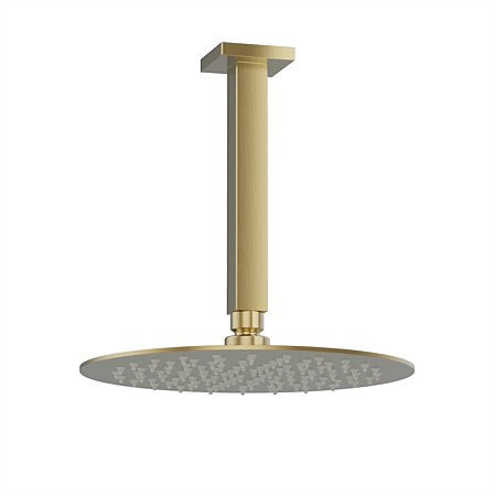 Progetto Venice Round 250mm Ceiling Mounted Rainhead Brushed Brass