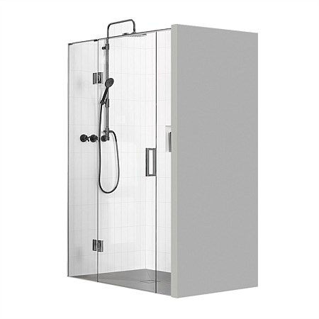 Atlantis Accessible 3 Wall 1200X1200 Tile Shower with Hinged Screens