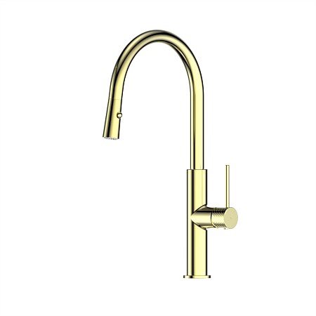 Greens Mika Pull Down Sink Mixer Brushed Brass
