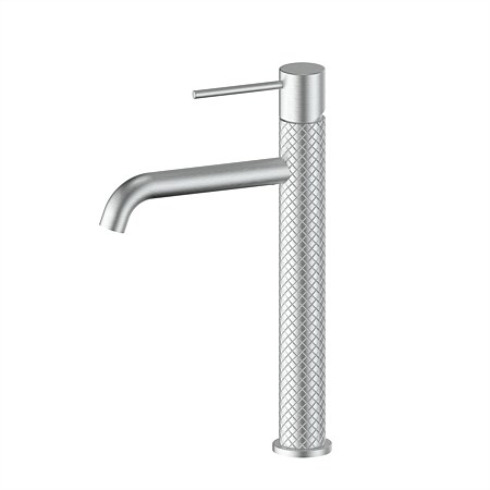 Greens Textura Tower Basin Mixer Brushed Stainless