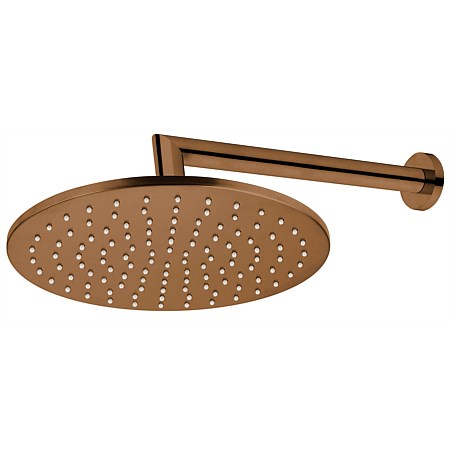 Voda Wall Mounted Shower Drencher Round Brushed Copper