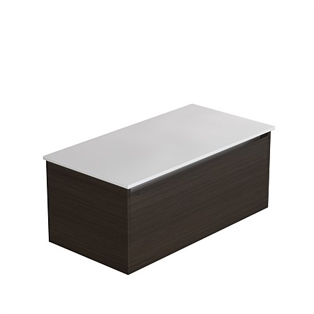 LeVivi Cibolo Neo 900mm 1 drawer Wall-Hung Vanity Charred Oak