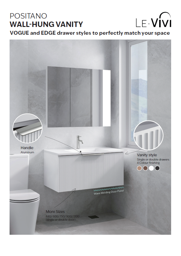 LeVivi Positano Wall-Hung Vanity Catalogue 2026
