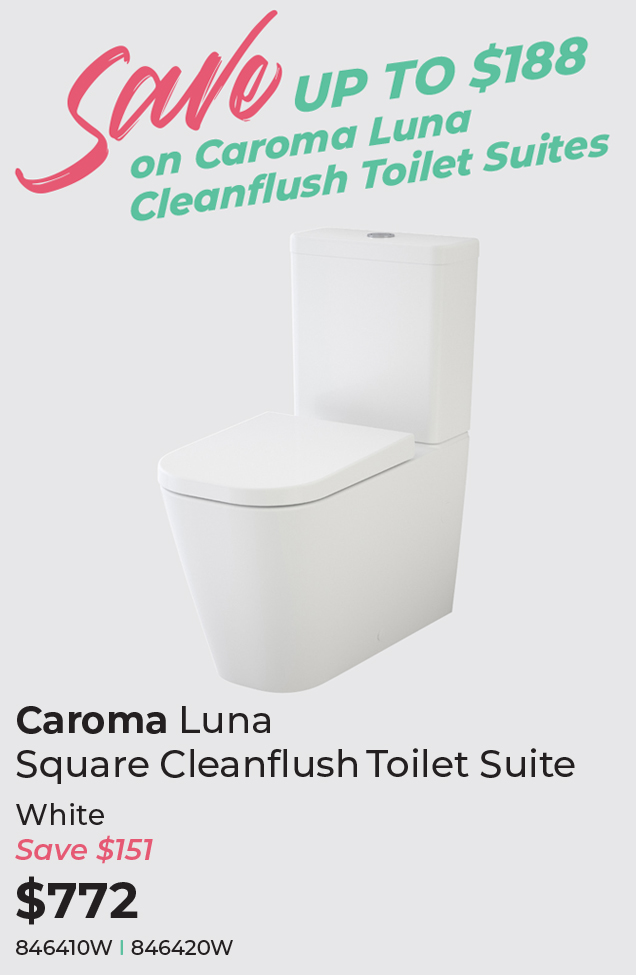 hotDeals2018_Caroma Luna Square Cleanflush Back-To-Wall Toilet Suite