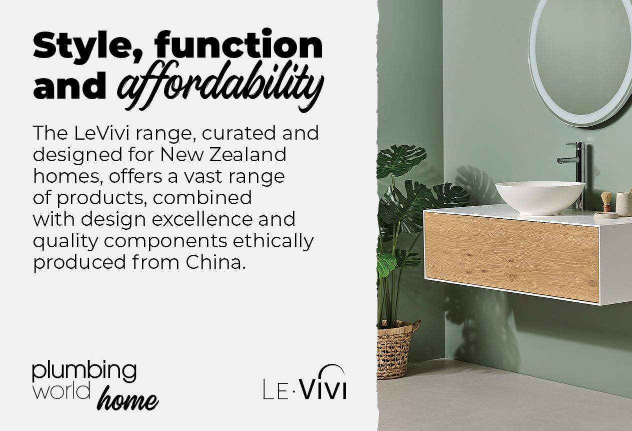 Style, function and affordability - The LeVivi range, curated and designed for New Zealand homes, offers a vast range of products, combined with design excellence and quality components ethically produced from China.