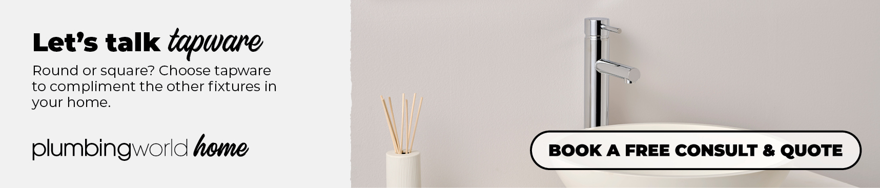 Let's Talk Tapware - Round or square? Choose tapware to compliment the other fixtures in your home
