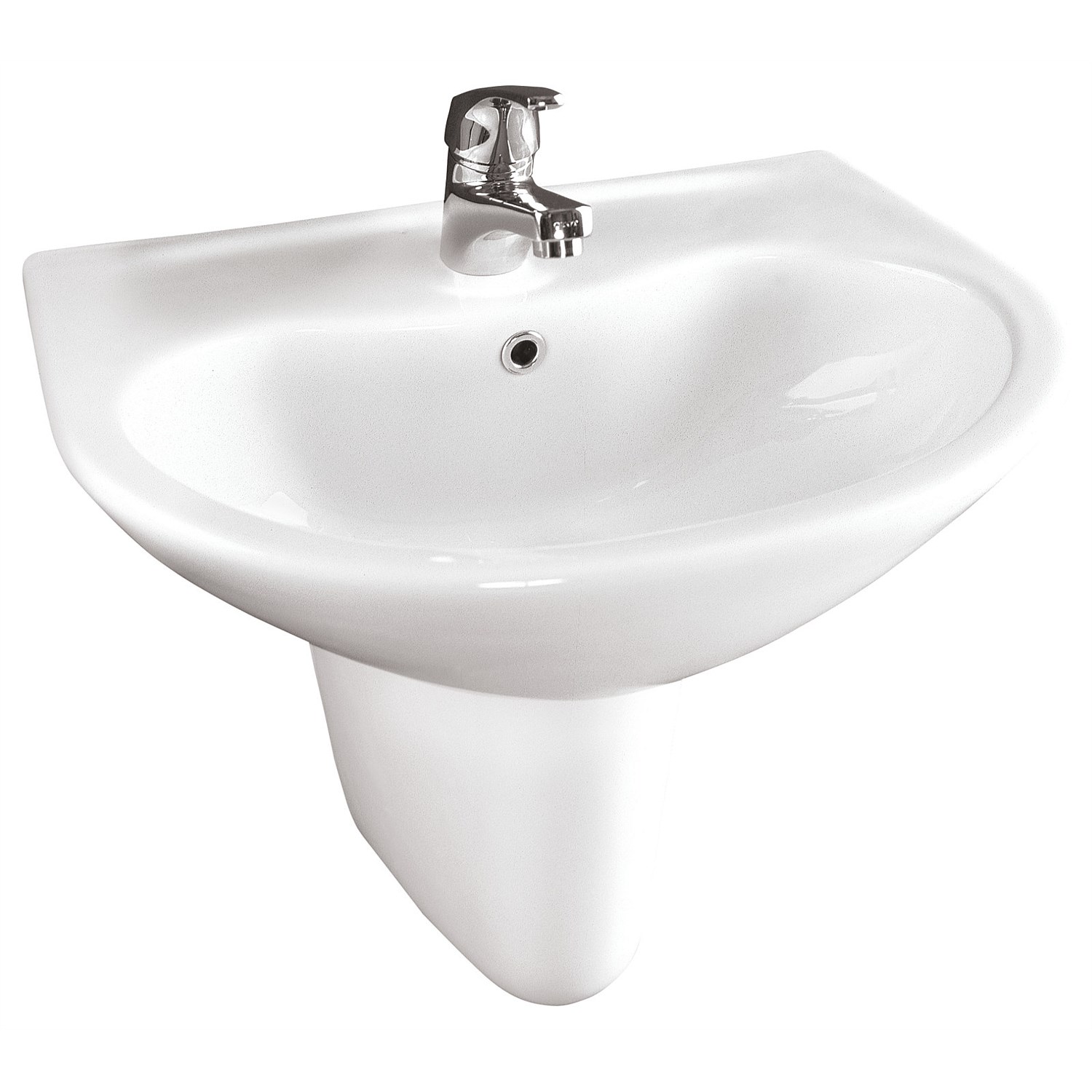 Basins Plumbing World Toto Sintra 500mm Wall Basin And Semi Pedestal