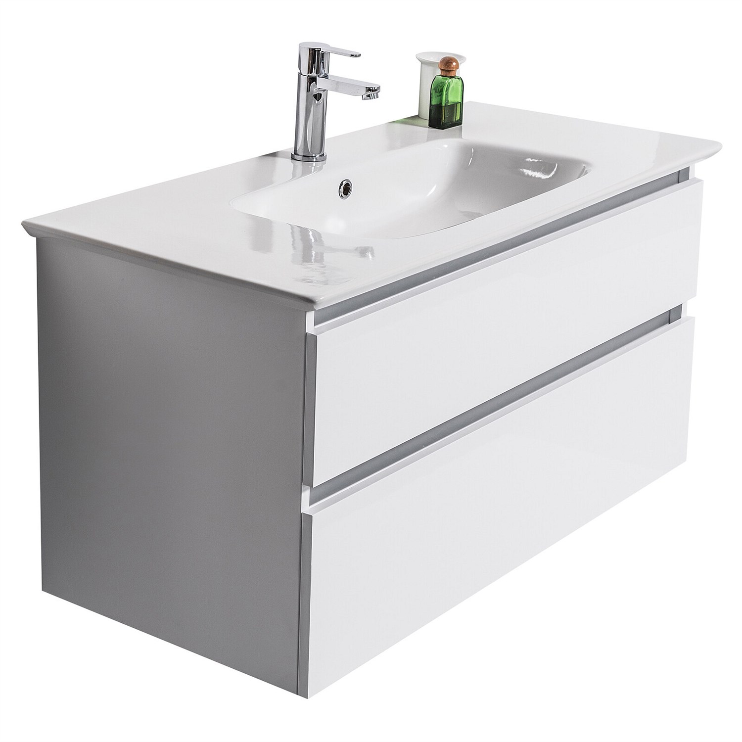 Vanities and Storage - VCBC Sharp 900mm Wall-Hung Vanity