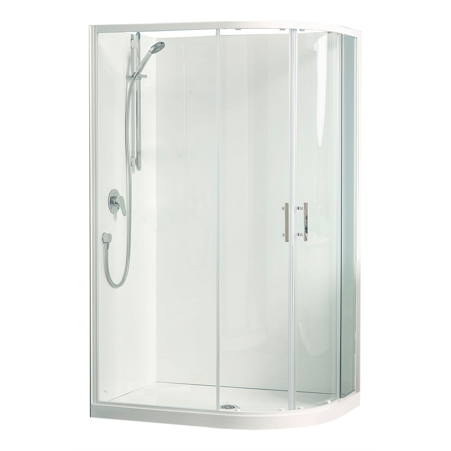 Showers Plumbing World Clearlite Cezanne 800mm Round Shower Clearlite Cezanne 800mm Round Shower Enclosure