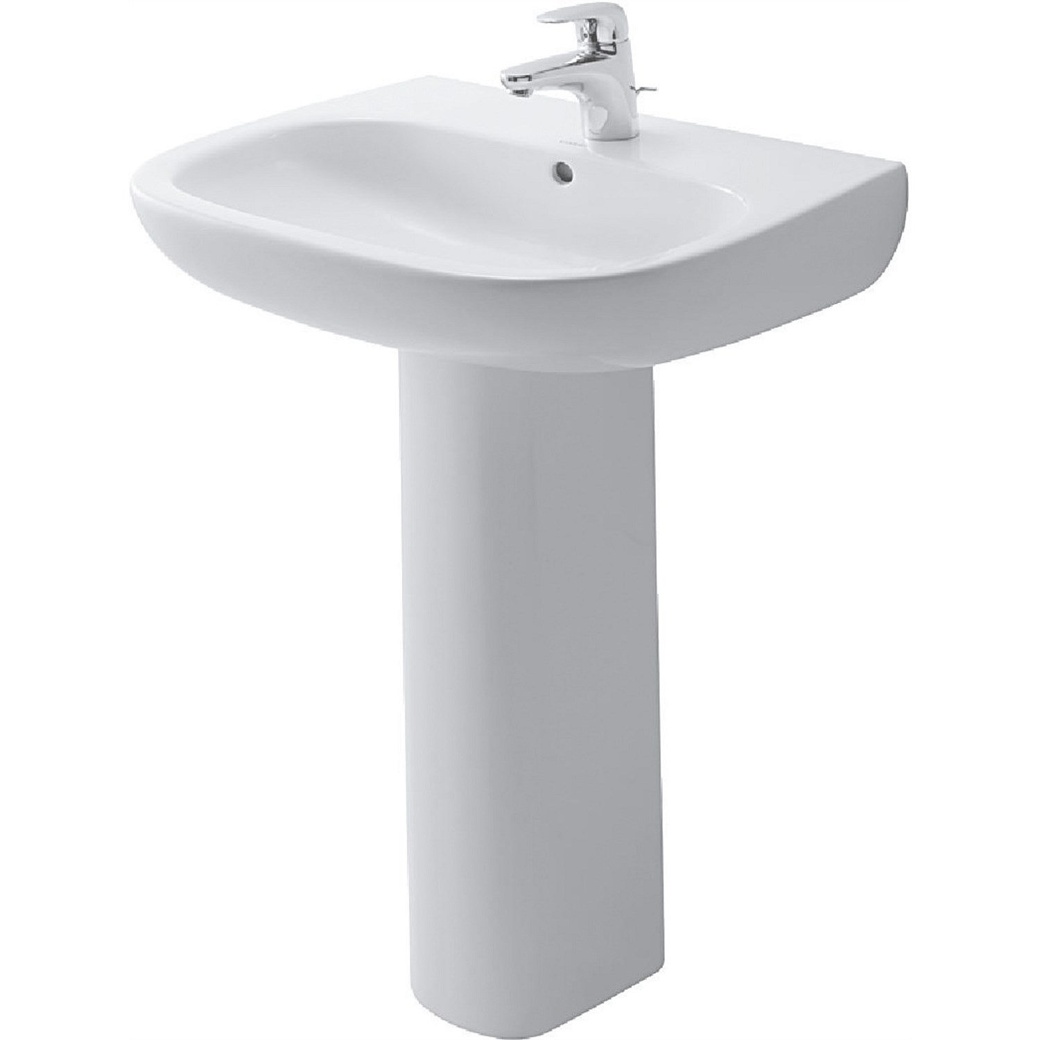 Pedestal - Duravit D-Code 600mm Basin and Pedestal