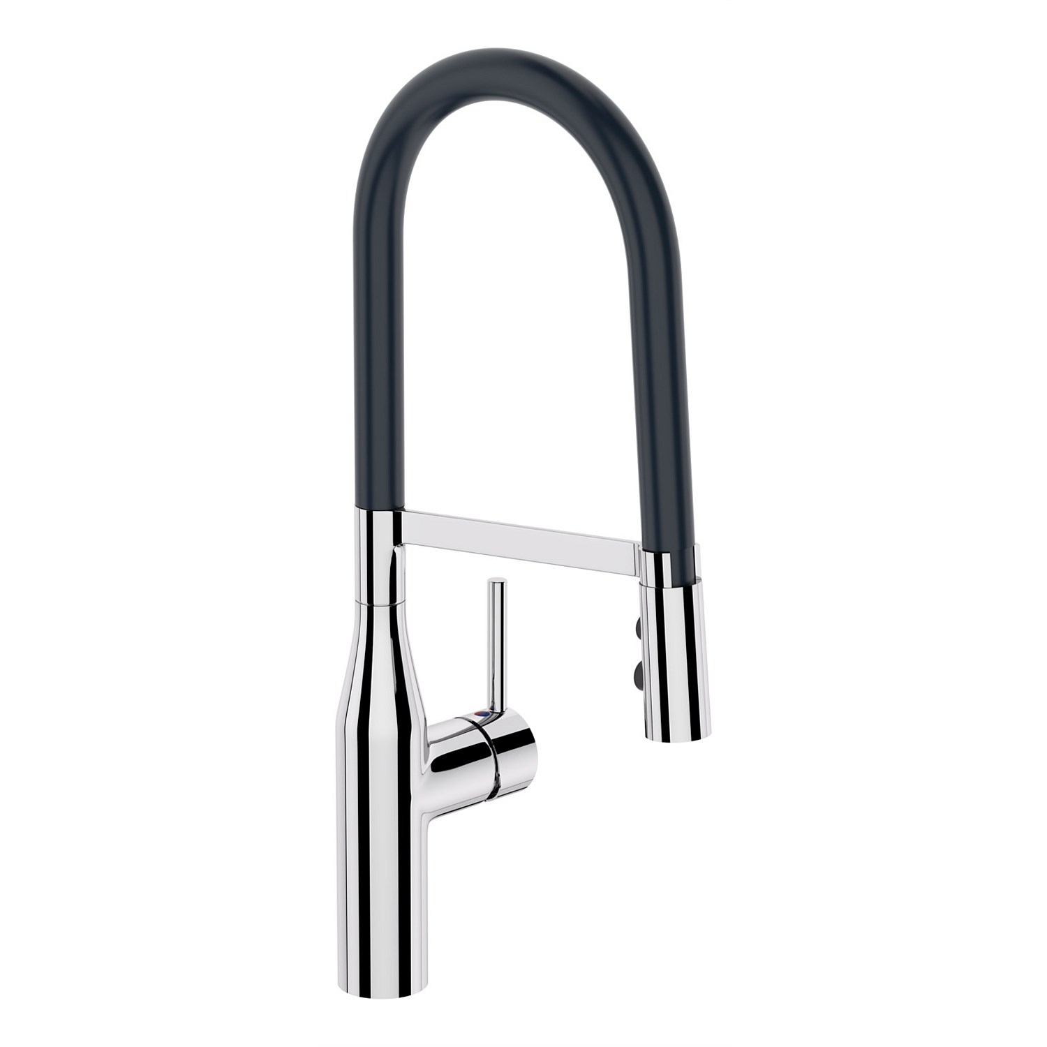 Kitchen Taps Sink Mixers Plumbing World Elementi Uno Goose Neck Sink Mixer With Rubber Pull Out Spout
