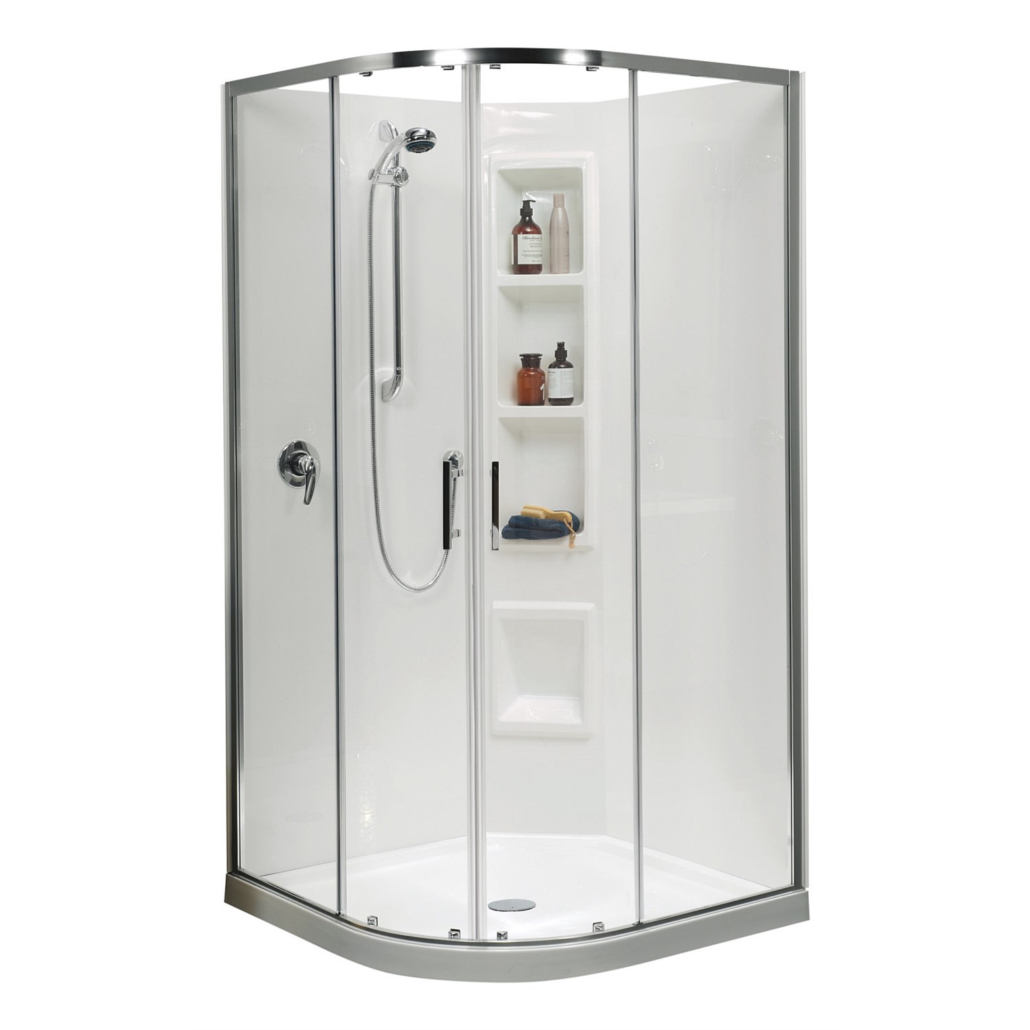 Clearlite Cezanne 1000mm Round Shower, Round Bathroom Showers