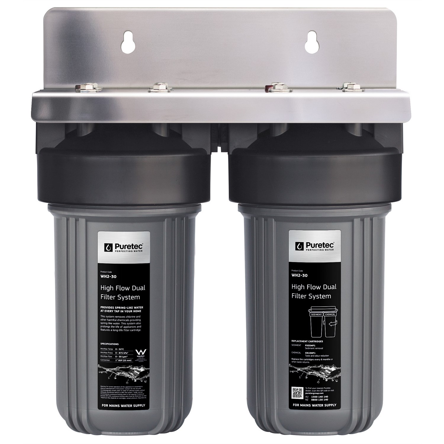 Plumbing World Kitchen Products Puretec WH2 Series Whole House Dual