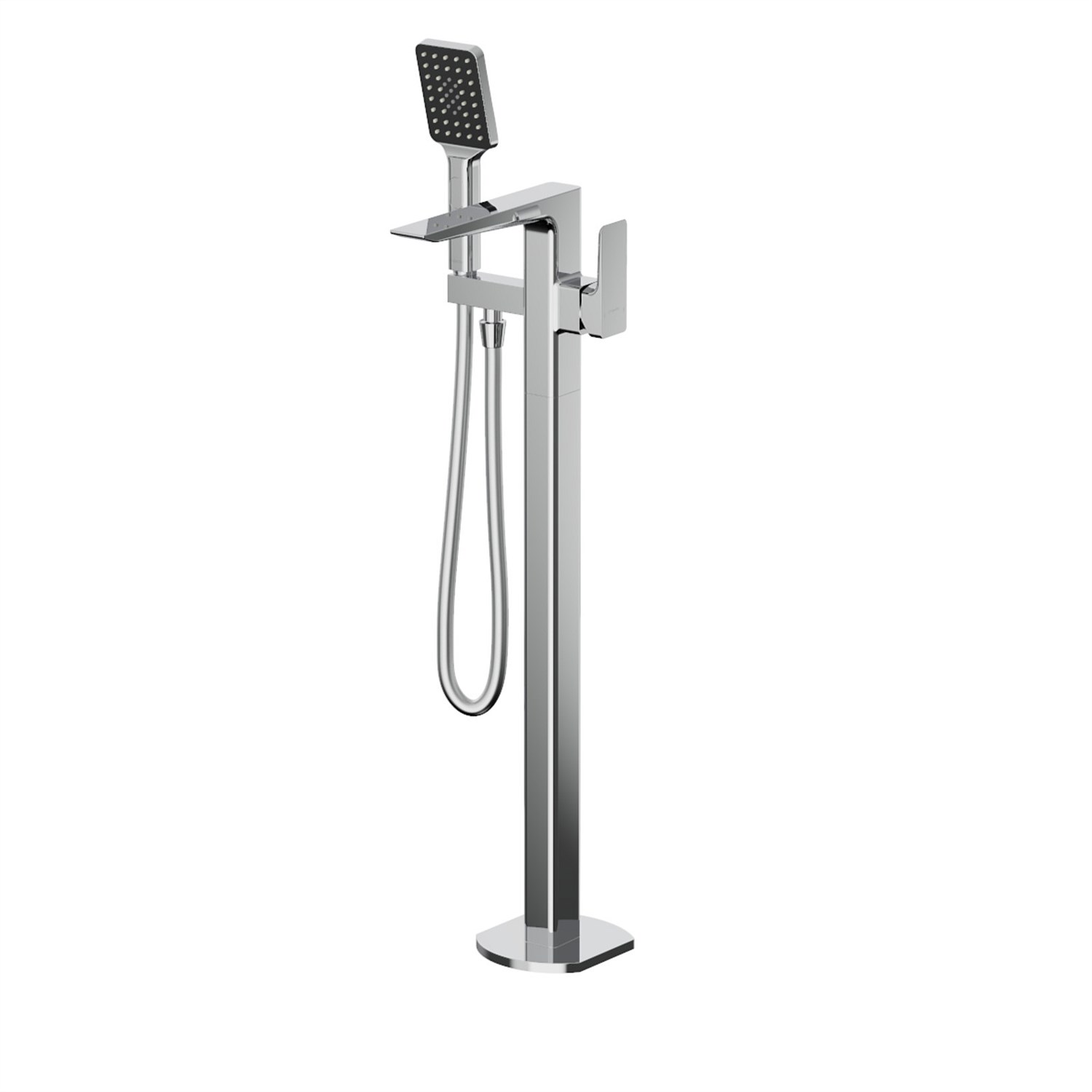 Shop the Latest Bathroom Tapware - Progetto Venice Floor Mounted Bath  Filler with Handshower Chrome