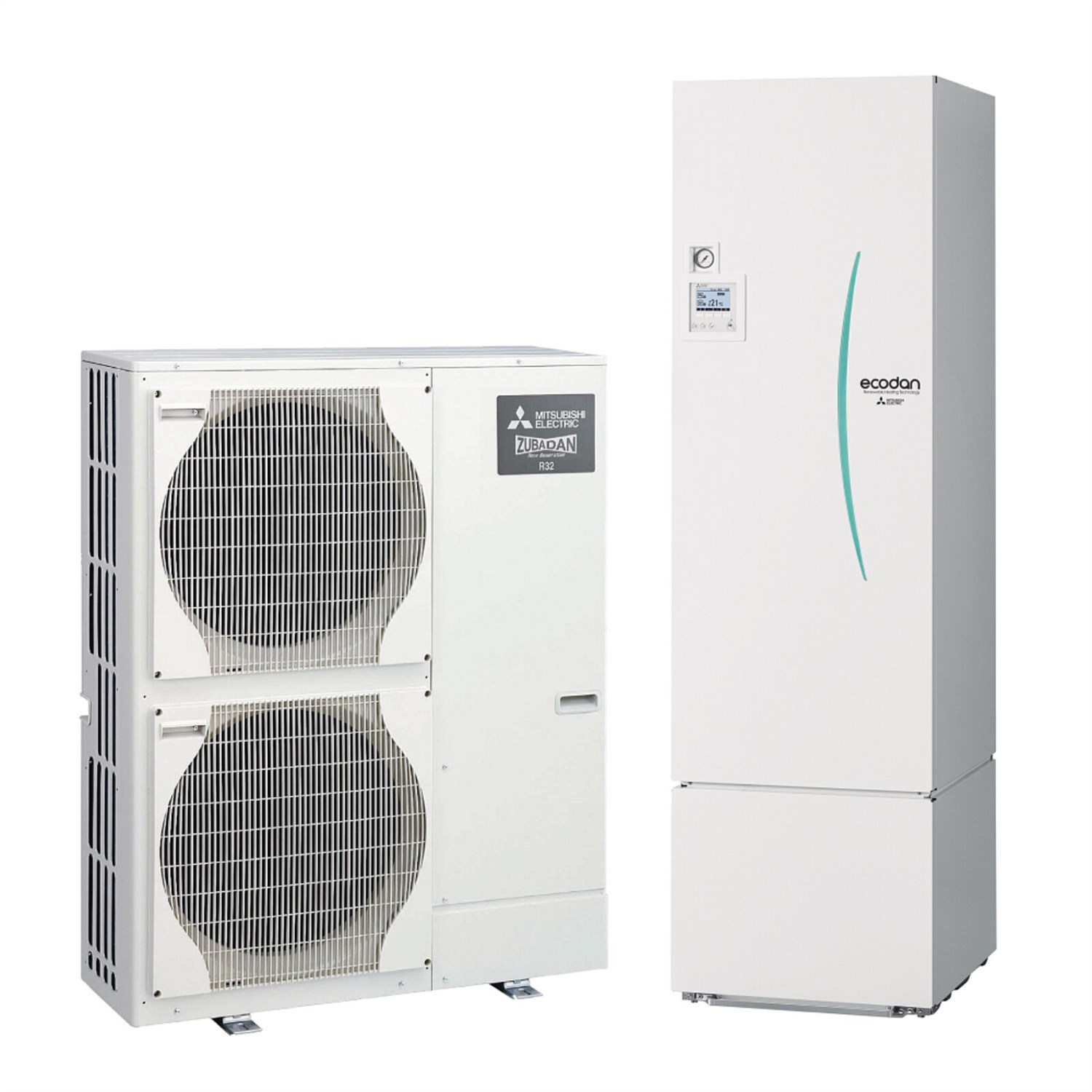 Central Heating - Mitsubishi Electric Ecodan 14.0kW Single Phase Hot Water  Heat Pump + 300L Cylinder