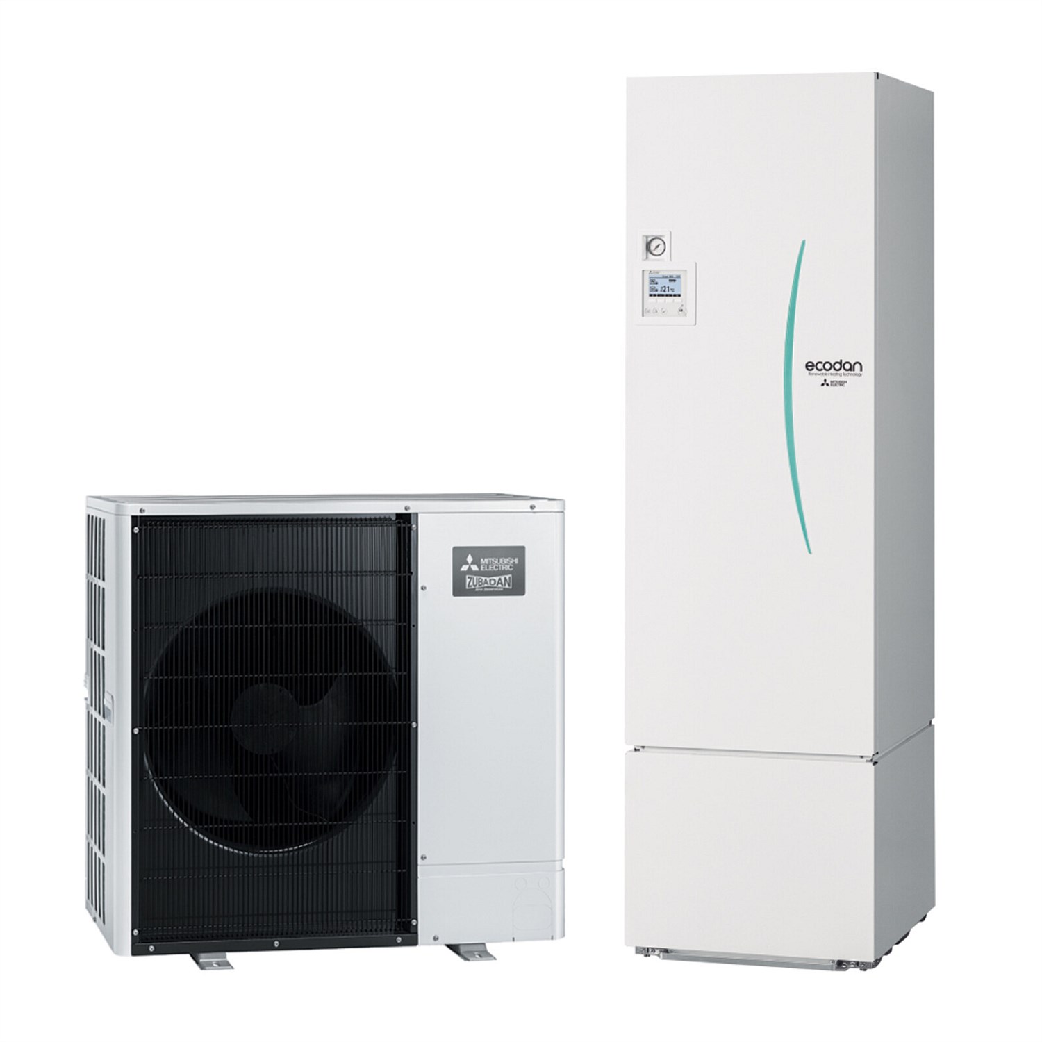 Air to Water Heat Pump - Mitsubishi Electric Ecodan 11.2kW Hot Water Heat  Pump + 300L Cylinder