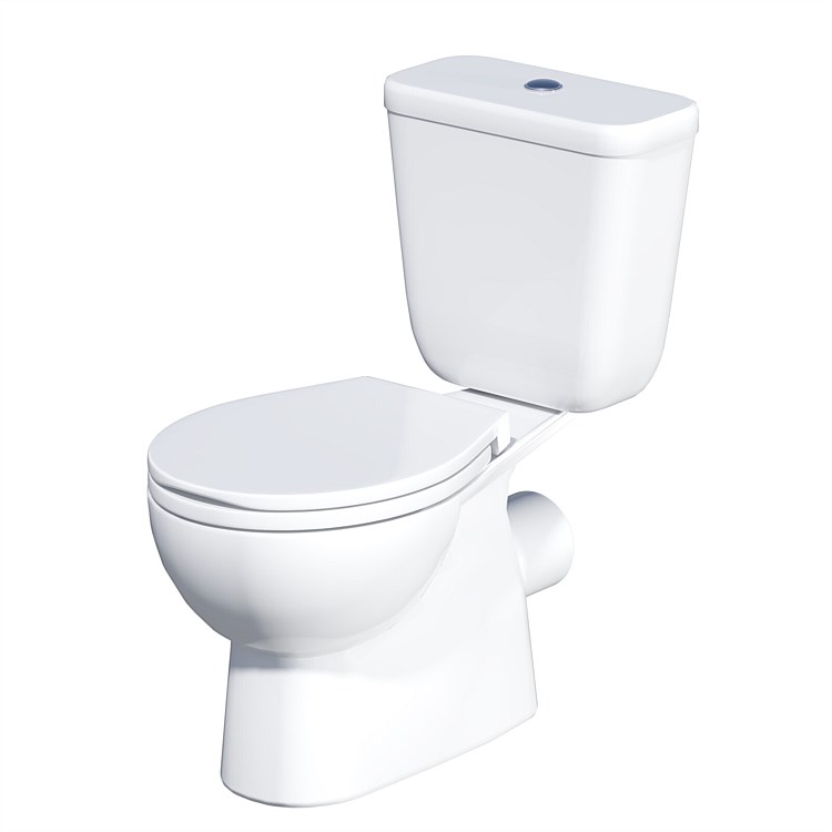 LeVivi Utah P-Trap Close-Coupled Toilet Suite White LeVivi Utah P-Trap Close-Coupled Toilet Suite White