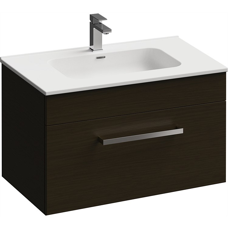 LeVivi York 750mm Wall-Hung Vanity Charred Oak