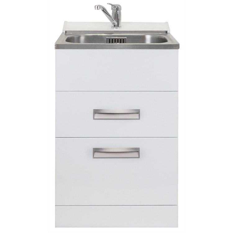 LeVivi Hub Tub 560mm Drawer Laundry Tub White LeVivi Hub Tub 560mm Drawer Laundry Tub White