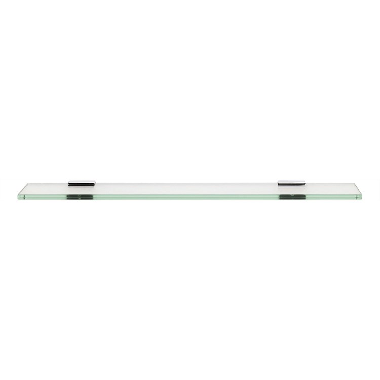 Tranquillity Toughened 450mm Glass Shelf With Square Brackets