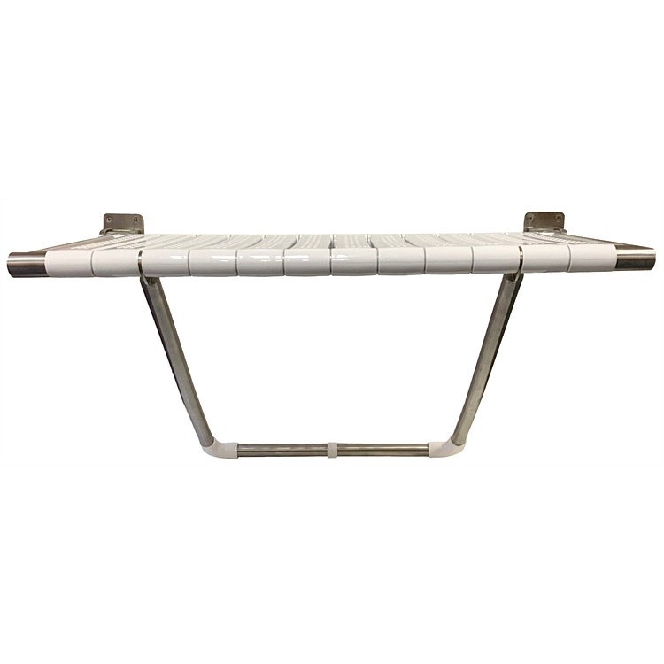 LeVivi 845mm Wall Mounted Shower Seat White/Chrome LeVivi 845mm Wall Mounted Shower Seat White/Chrome