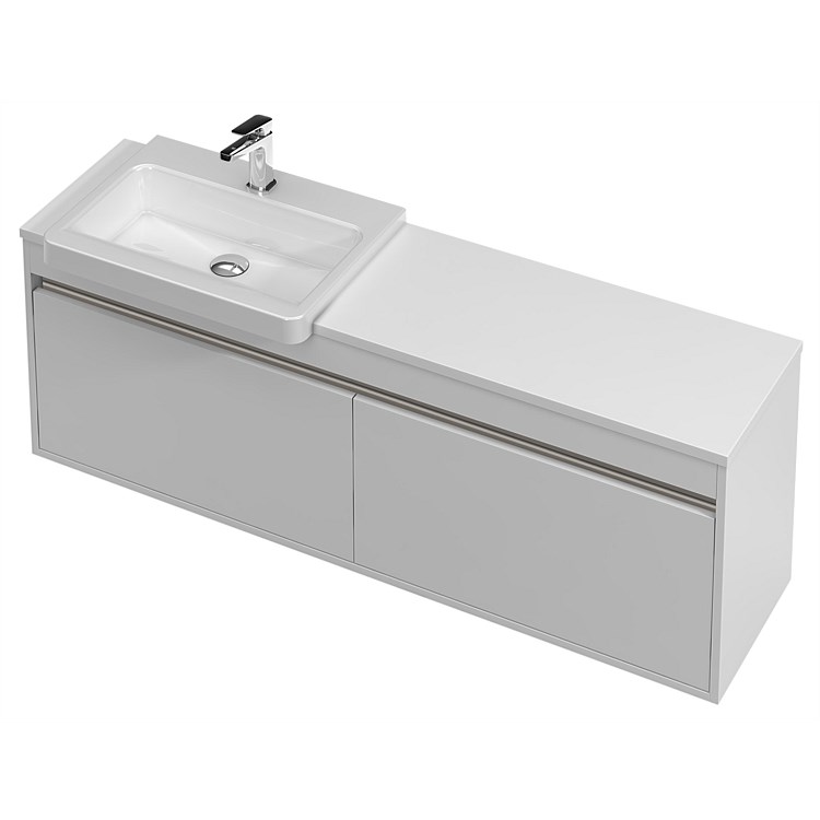 St Michel City Semi Recessed 1400mm Wall-Hung Vanity