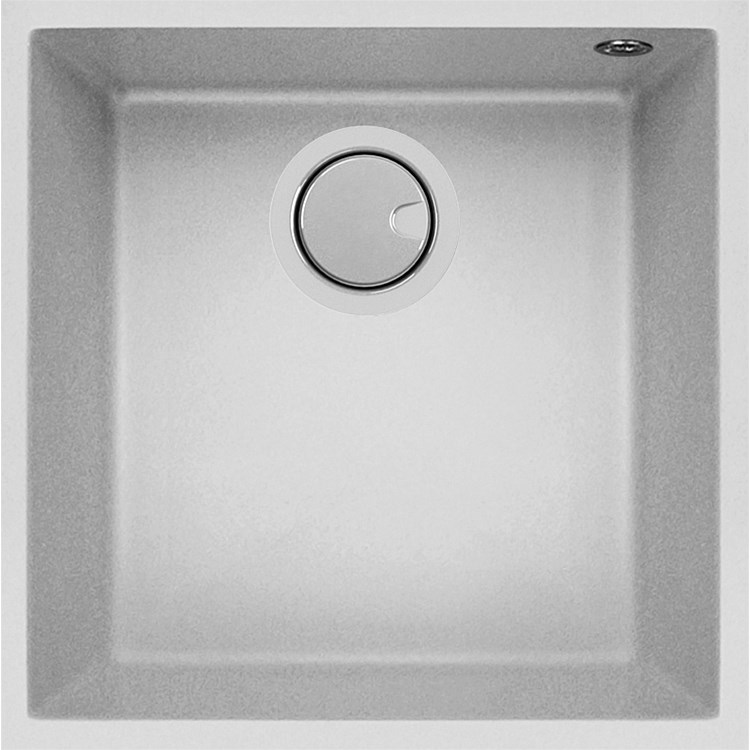 Mercer Duro Granite Livomo Single Bowl Sink Insert White