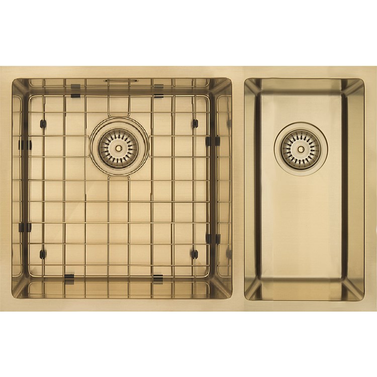 Mercer Aurora Bowl & 1/2 RH Sink Insert Brass