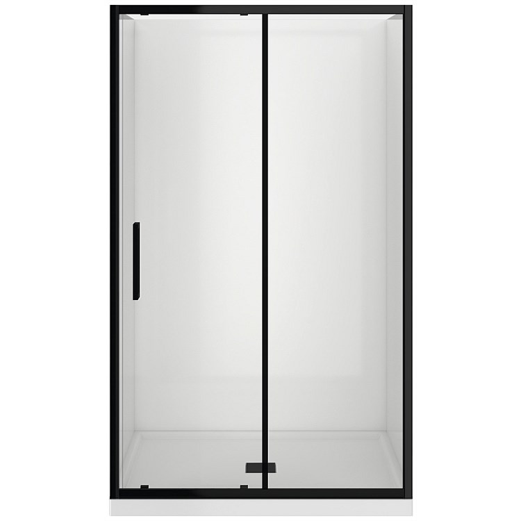 LeVivi Kingston 1200mm 3 Sided Shower Enclosure Black