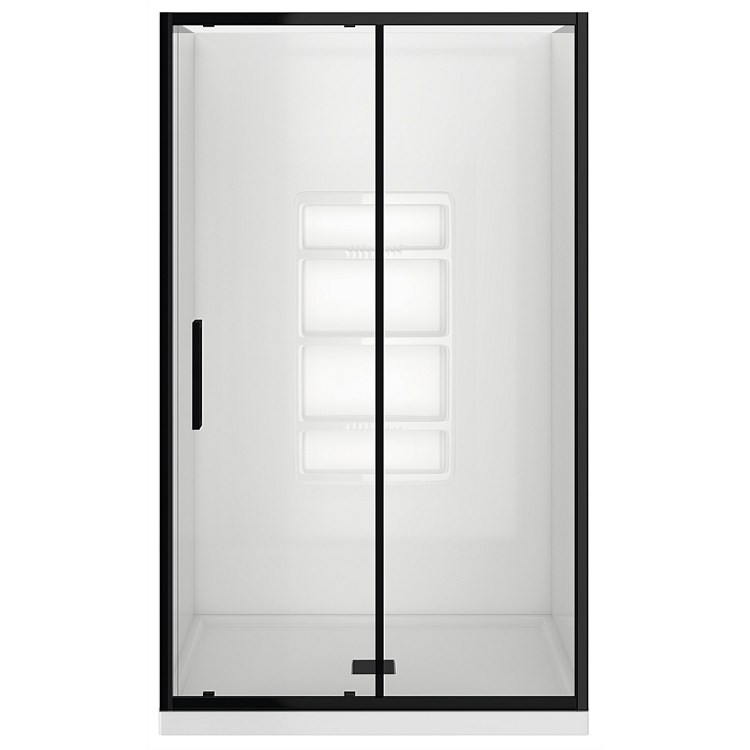 LeVivi Kingston 1200mm 3 Sided Moulded Shower Enclosure Black