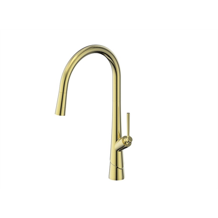 Greens Lustro Sink Mixer with Pull-Down Spout Brushed Brass