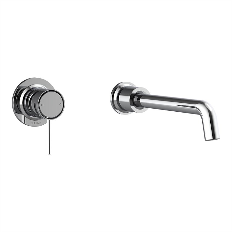 Felton Tate Wall Mounted Basin/Bath Mixer Chrome