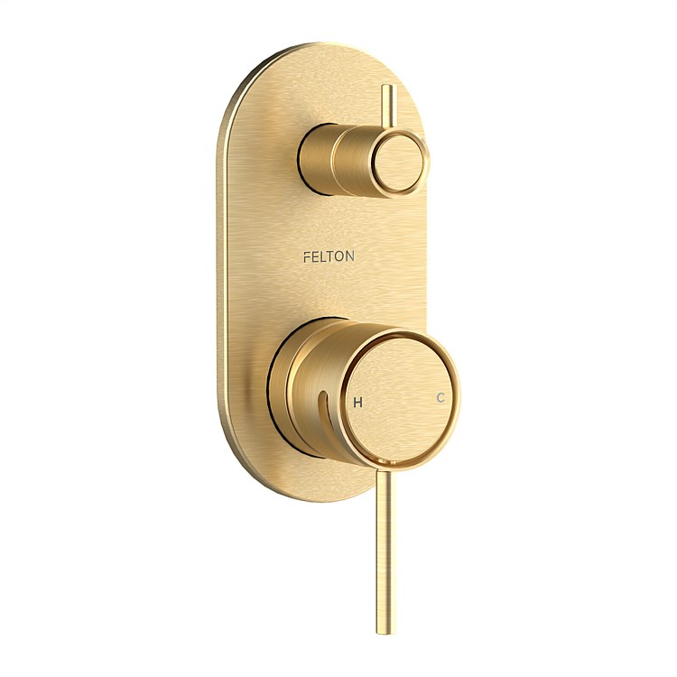 Felton Tate Diverter Mixer Brushed Gold