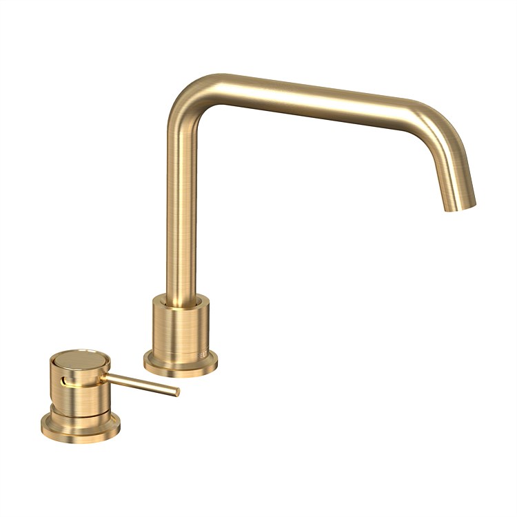 Felton Tate Deck Mounted Sink Mixer Brushed Gold