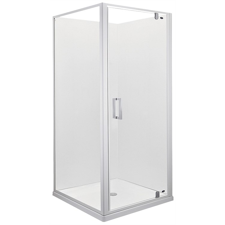 Englefield Azure II 900mm 2 Sided Square Shower Enclosure Flat Wall White