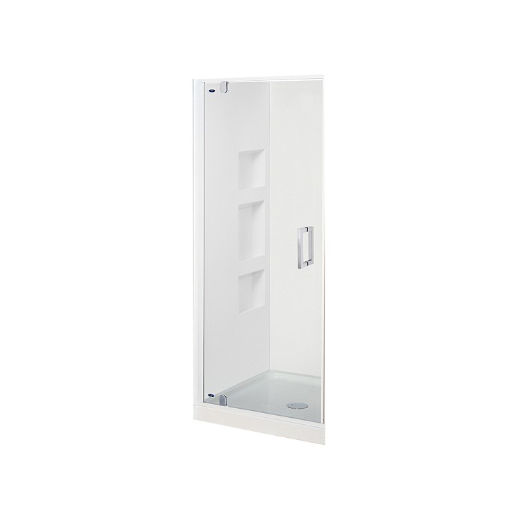 Englefield Azure II 900mm 3 Sided Recessed Moulded Wall Shower Enclosure White