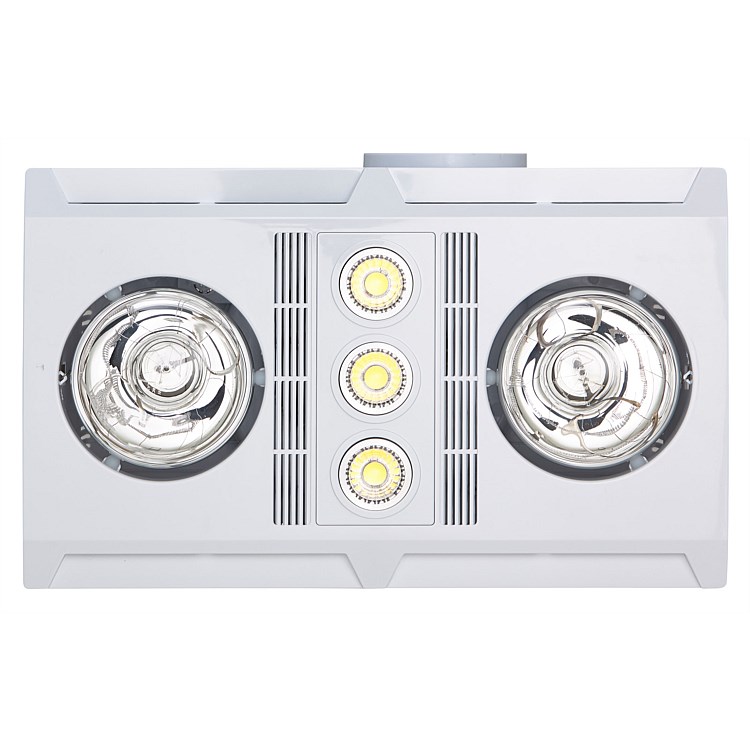 Martec Profile Plus 2 Heat 3 in 1 Bathroom Heater Exhaust Fan & Lights White