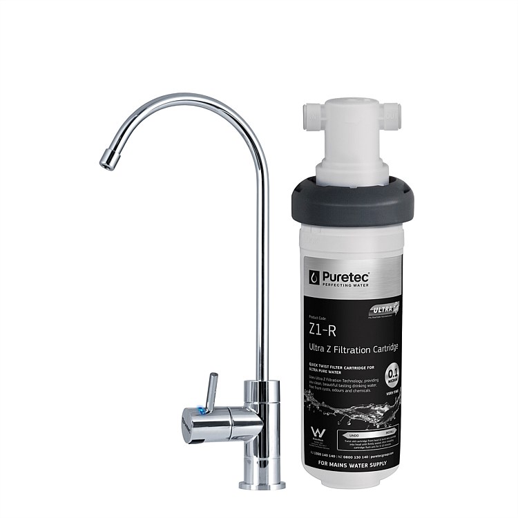 Puretec High Loop Designer Faucet with Quick-Twist Filter - 0.1 Micron