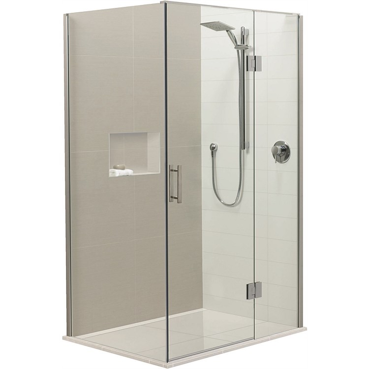 Atlantis Brenner 900mm RH 2 Wall Hinged Tile Shower Enclosure