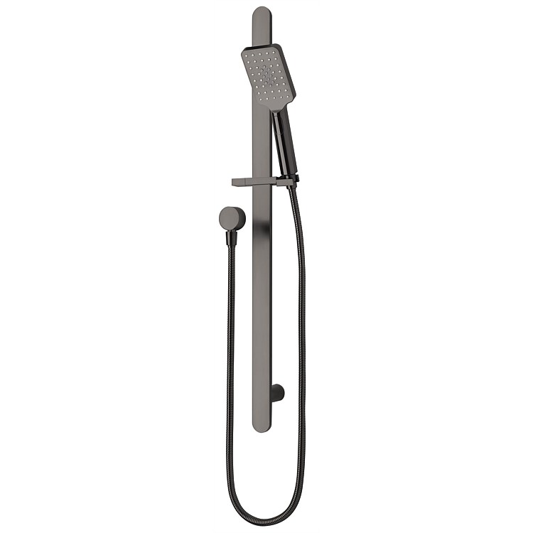 Voda Olympia Square 3 Function Slide Shower Brushed Gunmetal