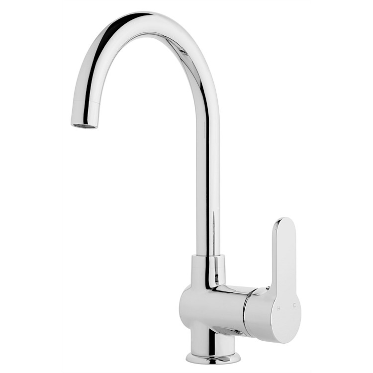 Voda Hi Rise Goose Neck Sink Mixer Chrome