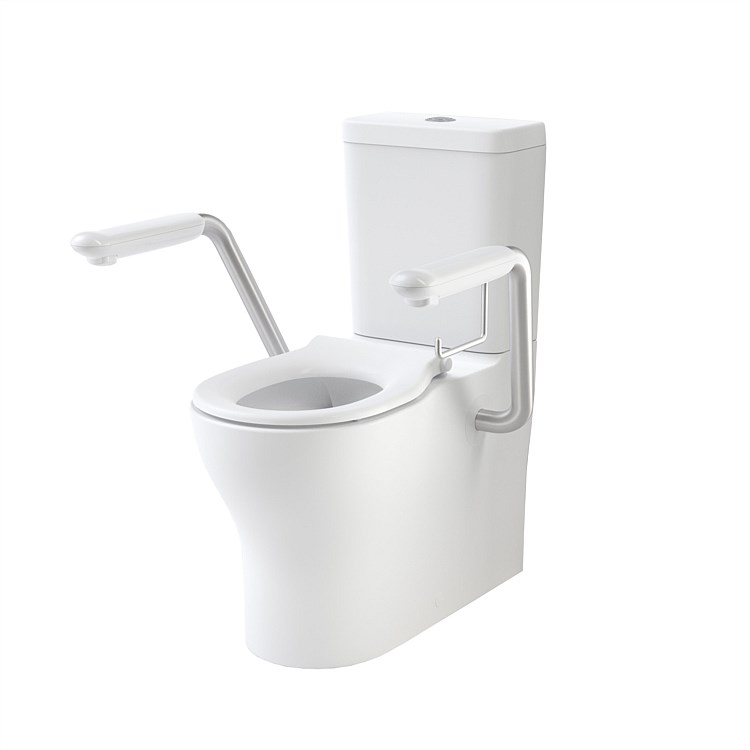 Opal Cleanflush Toilet Suite with Single Flap Seat & Armrest
