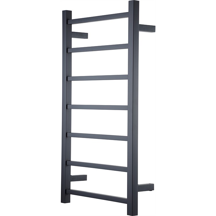 LeVivi Slimline 7 Bar 825mm Square Towel Warmer Black