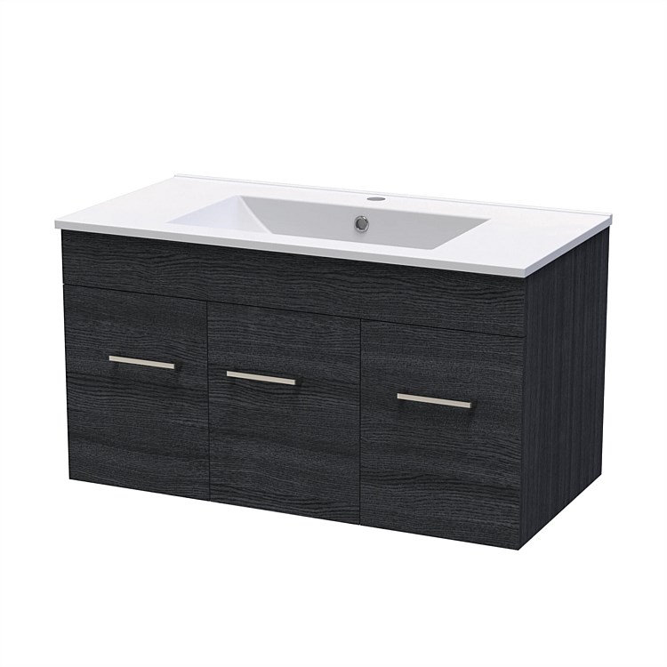 Clearlite Classic Valley 900mm Wall-Hung Vanity Dark Oak Clearlite Classic Valley 900mm Wall-Hung Vanity Dark Oak