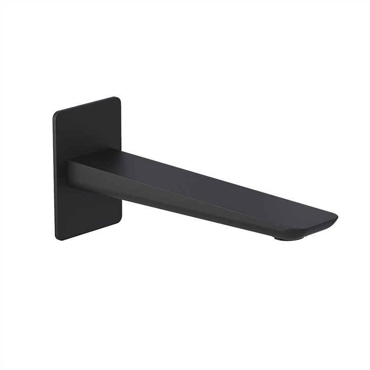 Progetto Venice Wall Mounted Bath Spout Matt Black