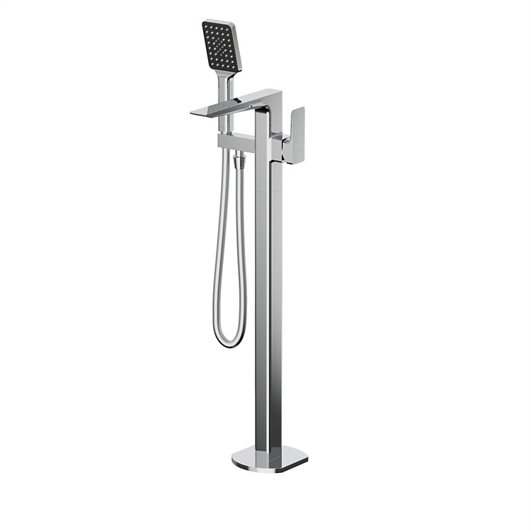 Progetto Venice Floor Mounted Bath Filler with Handshower Chrome