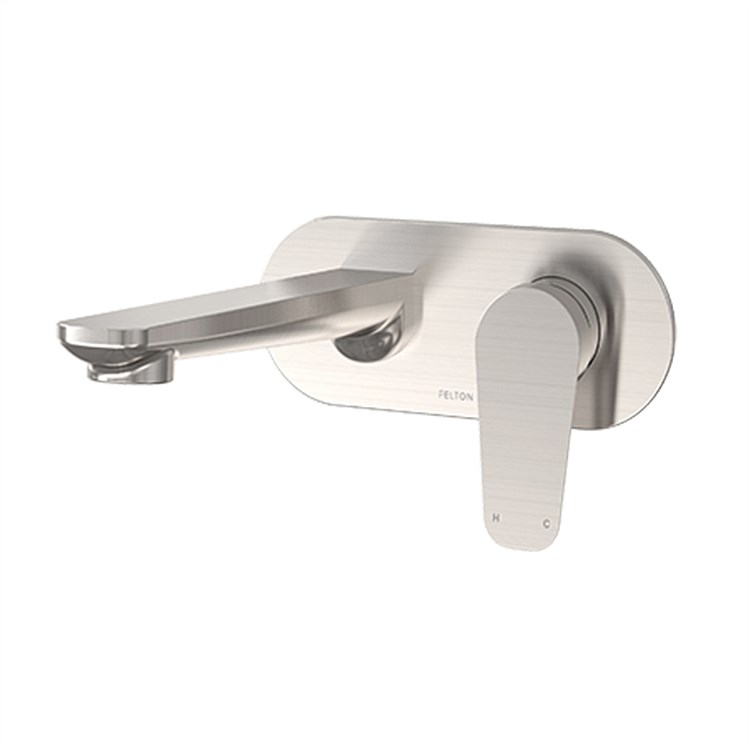 Felton Willo II Wall Mounted Basin/Bath Mixer Brushed Nickel