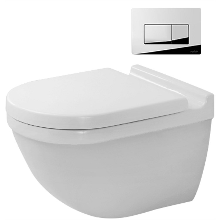 Duravit Starck 3 Rimless Wall-Hung Toilet Suite